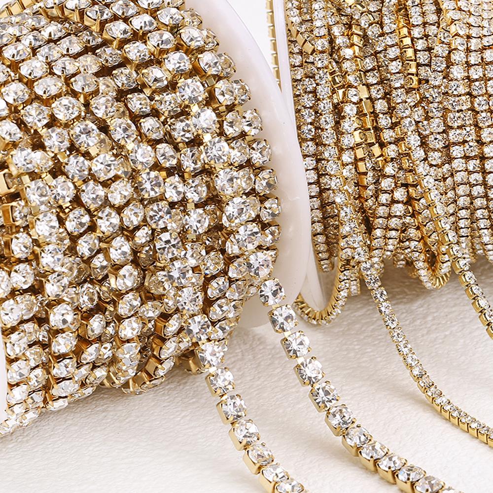 Sew On Rhinestone - No Fade 1Meter Stainless Steel Crystal