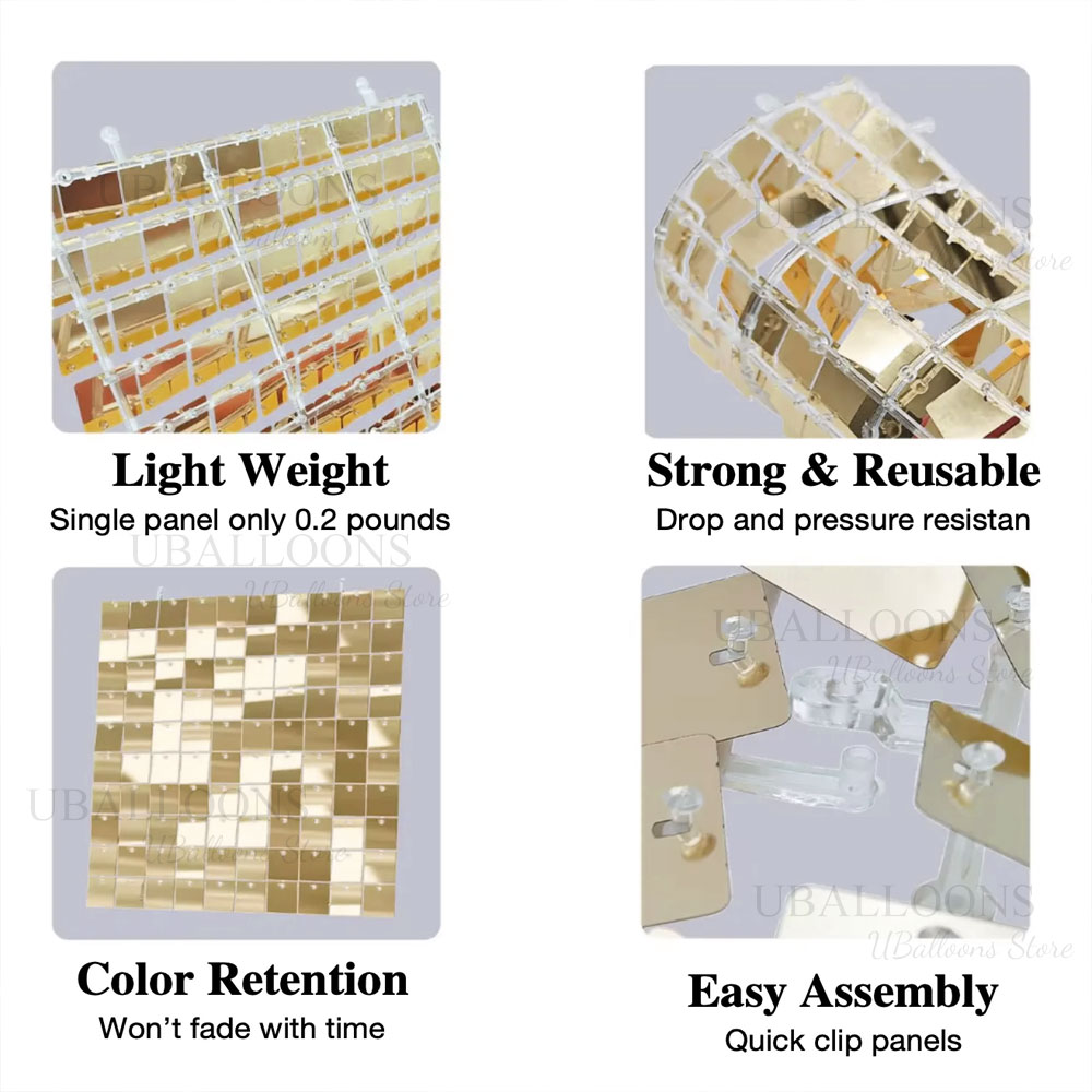Matte Champagne Gold Backdrop  - Sequin Fabric Panel review and price