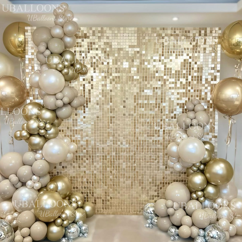 Matte Champagne Gold Backdrop  - Sequin Fabric Panel review and price