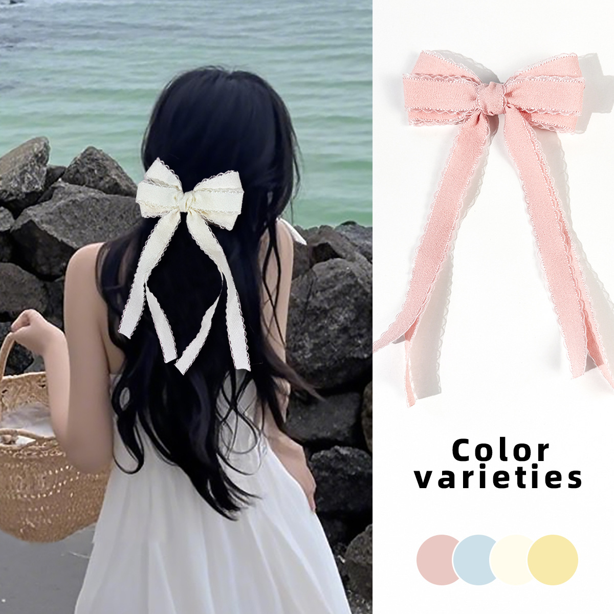 Bulk 20pc Long Tassel Hair Cli - Lace Ribbon Trim review and price