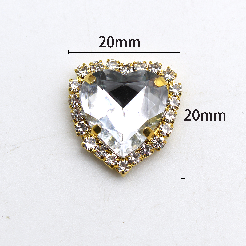 20mm 10pcs Gold Flat Bottom He - Sew On Rhinestone review and price