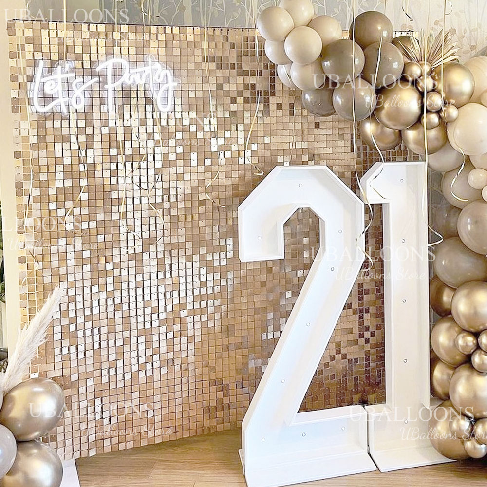 Matte Beige Gold Shimmer Sequi - Sequin Fabric Panel review and price