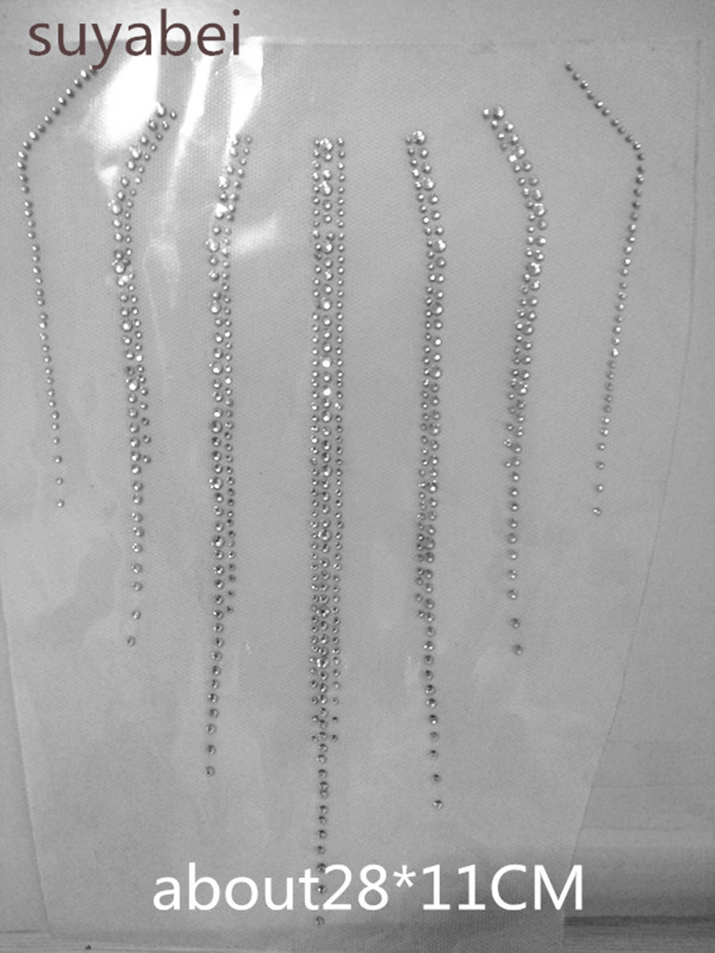2pc/lot Waterfall Neckline Rhi - Hotfix Rhinestone Sheet review and price