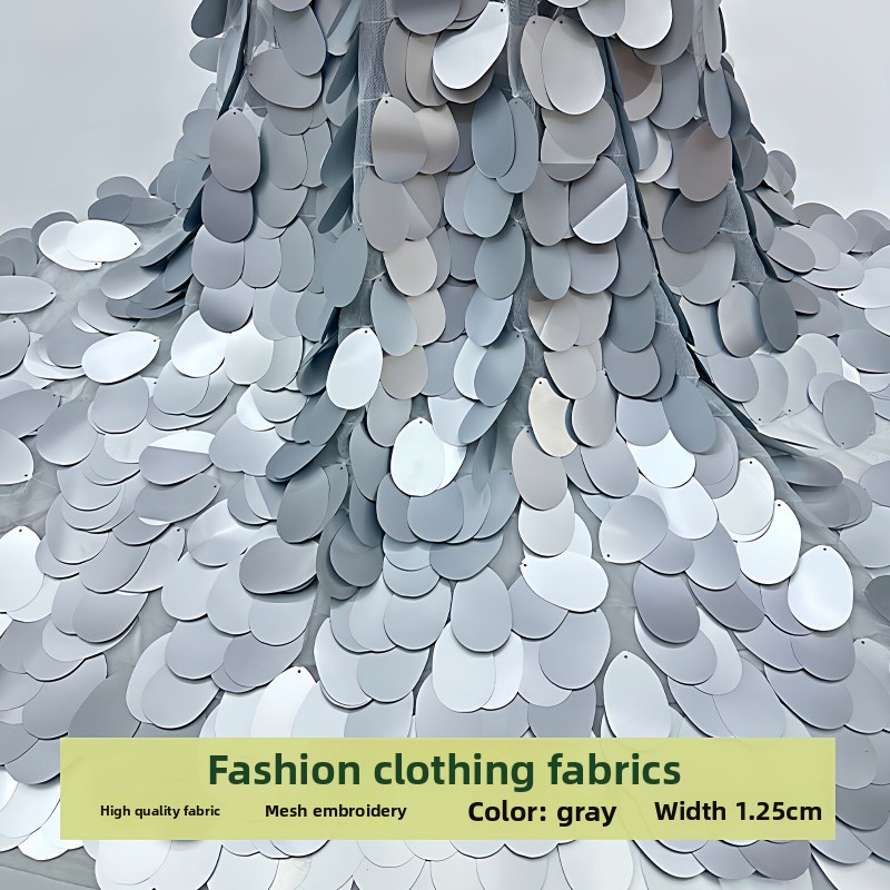 Mesh 60mm Big Bead Sequin Embr - Crystal Mesh Fabric review and price