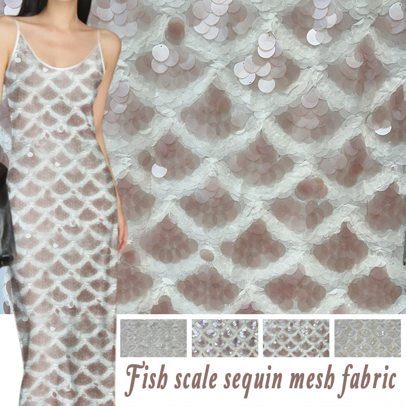 Mesh Base Cloth Sequin Embroid - Crystal Mesh Fabric review and price