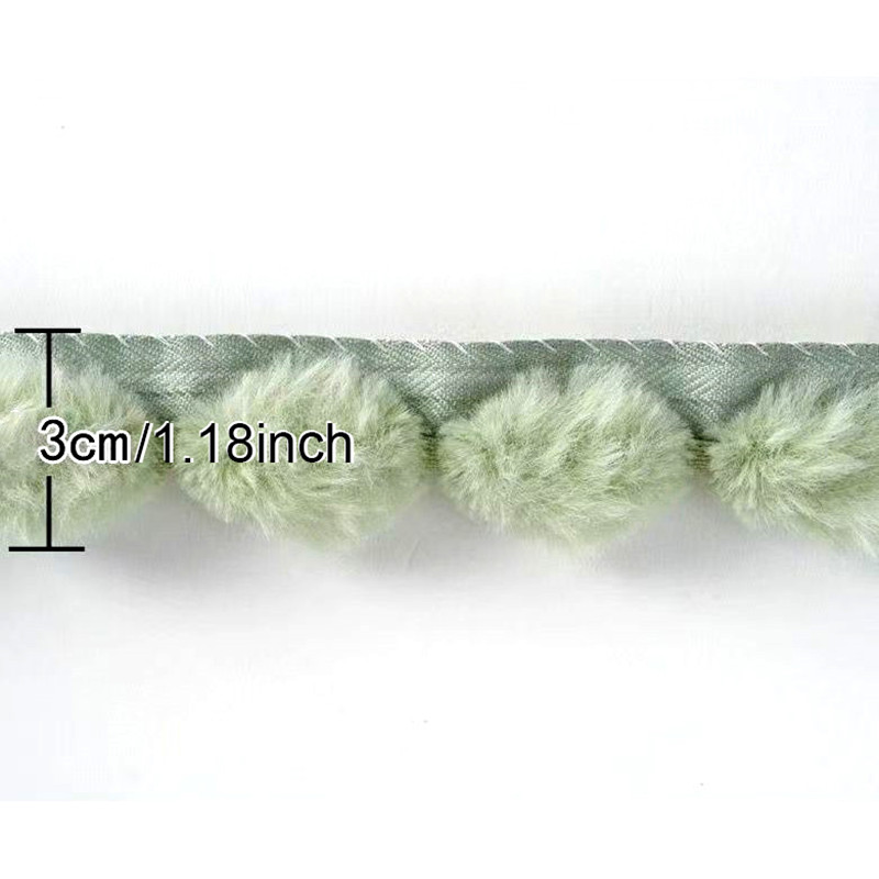 3cm Faux Rabbit Fur Pom Ball L - Lace Ribbon Trim review and price