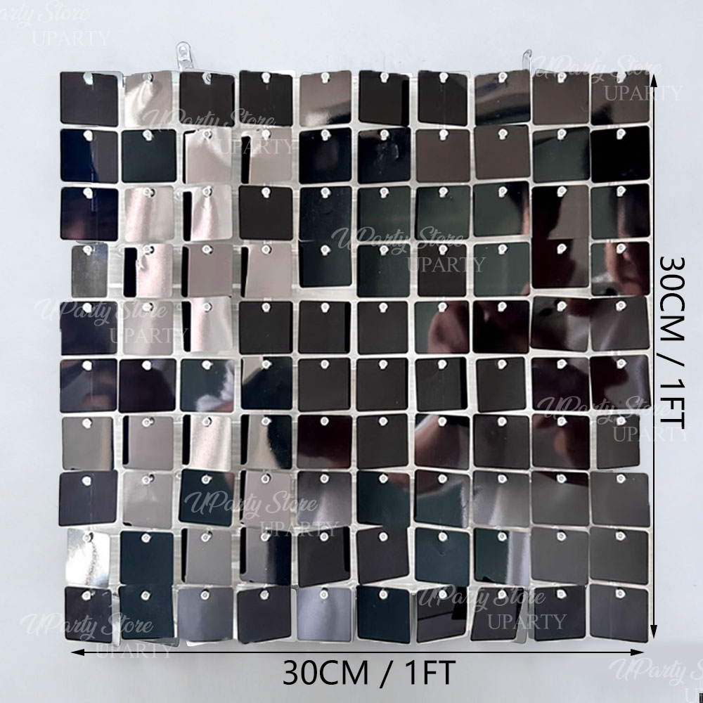Black Shimmer Wall Backdrop 12 - Sequin Fabric Panel review and price