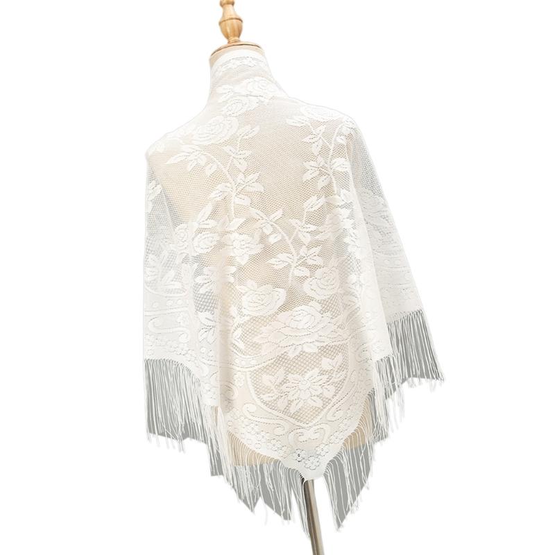 652F All Matching Lace Shawl W - Tassel Fringe Trim review and price