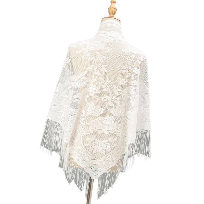 652F All Matching Lace Shawl W - Tassel Fringe Trim review and price
