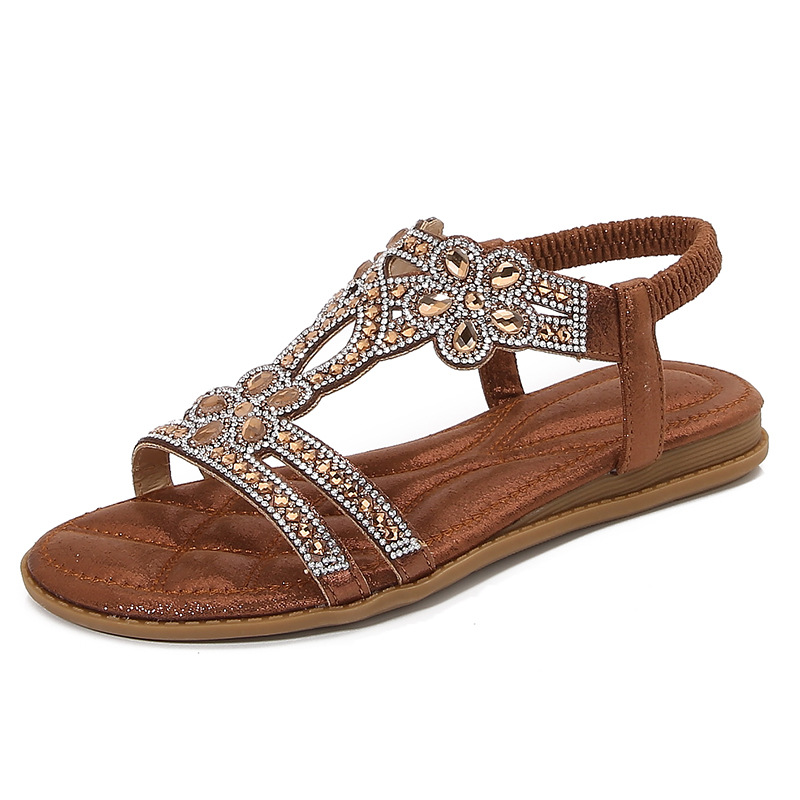 Big Size Openwork Sandals Bohe - Sew On Rhinestone review and price